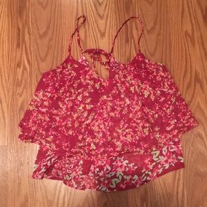 Cute floral red express tank